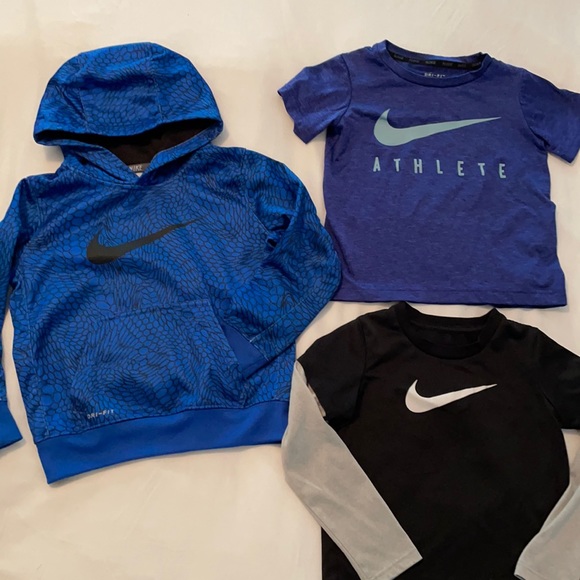 Complete Nike Dri-Fit Collection 1 Hoodie, 1 Long Sleeve, 1 Tee size 4T - Picture 1 of 15